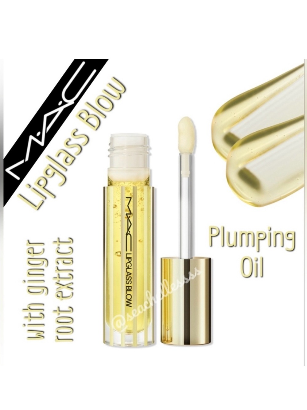 MAC Cosmetics Lipglass Blow Plumping Oil Ginger Zinger Brand New NO BOX